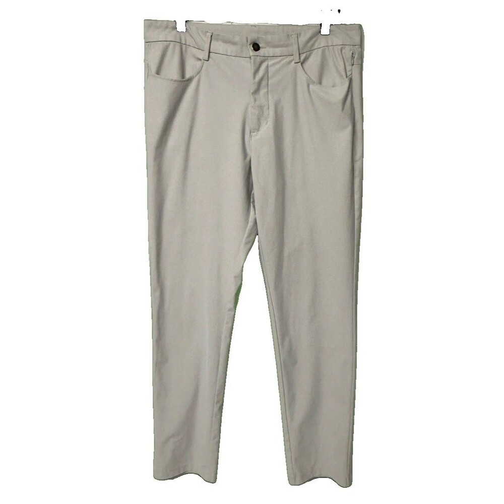 Old Navy Active Tech Hybrid Slim 4 Way Stretch Pants Beige Men 33x32 VGUC